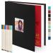 Large Scrapbook Photo Album Self-Stick 60 Pages Black Linen Hardcover Magnetic Picture Book for 2x3 3x5 4x6 5x7 6x8 8x10 Pictures(11x10.6inch) with 10 Metallic Pen 11x10.6 Black