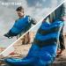 Adult Cold Weather Sleeping Bag - Lightweight & Compact for Camping, Hiking & Backpacking - Ocean Blue with Stripes - 29.5in x 86.6in - Buy Online on GoSupps.com