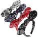 Lvyeer 4 Pack Bandana Headbands for Women Bow Headbands for Women Paisley Print Bowknot Headband Rabbit ear Headwrap Cute Hairband Hair Accessories for Women and Girls (Style1 (White Red Navy blue Black))