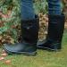 WTW Women's Knee High Rubber Rain Boots - Waterproof & Insulated Neoprene Garden Muck Boots in Mystical Black - Buy Online on GoSupps.com