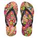 Mnsruu Flip Flops with spring flowers paisley patterns flip sandals slippers hotel spa bedroom travel M for men and women