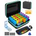 Monthly Pill Organizer 3 Times a Day with Portable Hard Shell Pill Cutter 31-Day Box Plastic Opening Pick Monthly & Weekly Stickers Convenient Medication Management (3 Times a Day)