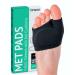 Metatarsal Pads for Women and Men Ball of Foot Cushion - Gel Sleeves Cushions Pad - Fabric Soft Socks for Supports Feet Pain Relief - Black Black 5,5-9.5(w) 4-7,5 (m)