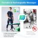 Rechargeable Leg Massager with Heat | Cordless Air Compression | Portable | Relax Muscles | Calf & Thigh Massage | 3 Modes & Intensities | Dark Blue - Buy Online on GoSupps.com
