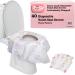 Disposable Toilet Seat Covers for Kids & Adults (40 Pack) Germ Protect from Public Toilets - Waterproof, Individually-Wrapped, Plastic Lined for No Soak Thru, XL to Cover the WHOLE Toilet -Pink/Floral 40 Count (Pack of 1) Pink / Floral