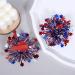 Patriotic Pom Pom Hair Clips for Girls and Kids - July 4th Metallic Cheer Bow Barrette in Red, White, and Blue - Independence Day Decor & Party Favor - Buy Online on GoSupps.com