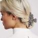 Fancy Hair Claw Jaw Clip Pin | Vintage Rhinestone Crystal Flowers Barrette for Women | White & Silver | Pack of 1 - Buy Online on GoSupps.com