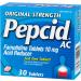 Pepcid AC Original Strength Heartburn Relief Tablets - 10mg Famotidine Fast-Acting 30 Count | Prevent & Relieve Acid Indigestion & Sour Stomach - Buy Online on GoSupps.com
