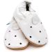 Dotty Fish Soft Leather Baby Shoes | Non-Slip Suede Soles | Toddler Boys 0-6 Months to 4-5 Years | White Stars Design - Buy Online on GoSupps.com