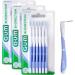 Gum Bi-Direction Interdental Brushes - Antibacterial Bristles 90 Positioning ISO Size 0 0.6mm 18 Units for Effective Tooth Cleaning & Dental Care - Buy Online on GoSupps.com