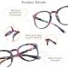 LifeArt Blue Light Blocking Glasses for Women - Anti Eyestrain Computer & Gaming Glasses Floral Design (+2.00 Magnification) - Protect Your Vision - Buy Online on GoSupps.com