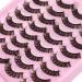 JIMIRE False Eyelashes Cat Eye 3D D Curly Russian Strip Lashes Fluffy Faux Mink Lashes Natural Cat Eye 15MM Medium Length 16 Pairs Handmade Lightweight False Eyelashes Pack Russian Strip 16 Pairs -3 - Buy Online on GoSupps.com