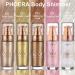 PHOERA Body Shimmer Oil Waterproof Long Lasting Moisturizing Body Luminizer Glow Body Illuminator Highlighter for Face with Makup Bursh 1oz/Jars (2PCS 101 Rose Gold) - Buy Online on GoSupps.com