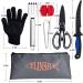 ylinsha 7 PC Fish Cleaning Kit with Coated Bait Knife, Scale Brush, Scissors, Gloves, Tweezers & Storage Bag - Buy Online on GoSupps.com