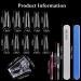 MORGLES Dual Nail Forms Set - 100pcs T Shape Dual Forms Kit for Acrylic and Gel Nail Extensions - Nail Art Clips, Brush Pen, Files Included (10 Sizes) - Buy Online on GoSupps.com