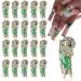 20Pcs San Judas Nail Charm Decoration San Judas 3D Nail Diamonds Art Charms Nail Gold Charms for Acrylic Nails Rhinestones Nail Art Supplies for Women Girls (San Judas)