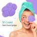 50-Count Compressed Flower Shaped Face Sponges | Disposable & Reusable | Exfoliating Facial Wash Sponge | Purple - Buy Online on GoSupps.com