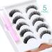 Obeyalash Volume Curly Strip Lashes - 5 Pairs Fluffy Thick Faux Mink Eyelashes with Adhesive | International Shipping - Buy Online on GoSupps.com
