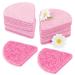 Compressed facial sponges for cleaning flower -shaped facial sponges for the facial cleaning exfoliator sponge compressed facial sponge for beauticians (triangles | pink)