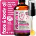 Organic Vitamin E Oil for Scars Stretch Marks Removal Wrinkles & Cellulite - Scar Away Treatment Bio Oil with Castor Rosehip Jojoba Almond - Hydrating & Moisturizing Skincare - Face & Body Oil