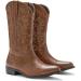 IUV Men's Western Cowboy Boots - Classic Embroidered Snip Toe Boots in Brown - Size 10 - Buy Online on GoSupps.com