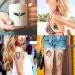 Hotoyannia 62 Sheets Black Large-Size Temporary Tattoos Stickers for Women Men and Girl - 10 Realistic and Long-Lasting Halloween Tattoos with Scary Wolf Lion Tiger Skeleton Skul - Buy Online on GoSupps.com