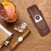 Portable Cigar Case Leather Cigar Holder Case with Cutter Humidor Travel Box Portable Cigar Accessory - Buy Online on GoSupps.com