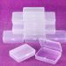 ZUER 2 Pcs Large Clear Plastic Beads Storage Containers Box with Hinged Lid for Jewelry - Buy Online on GoSupps.com