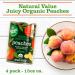 Natural Value Organic Yellow Cling Sliced Peaches 15 oz (pack of 4) Product of USA Gluten Free Vegan GMO Free Non BPA Lining In organic fruit juice from concentrate - Buy Online on GoSupps.com