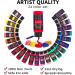 Acrylic Paint Set - 24 Colors (2 oz/Bottle) with 12 Art Brushes | Art Supplies for Painting on Canvas, Wood, Ceramic & Fabric | Rich Pigments for Beginners, Students & Artists - Buy Online on GoSupps.com