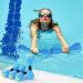 SDUSEIO 1 Pair Aquatic Exercise Dumbbells - Water Aerobics Foam Dumbbells for Pool Resistance Training - Blue (2 Pieces) - Buy Online on GoSupps.com