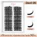 14 Pairs D Curl Cluster Lashes - 140 PCS DIY Individual Wisps, Reusable Segments for Professional Makeup - Devil 05-D - Buy Online on GoSupps.com