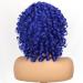 Shop Porsmeer Synthetic Afro Wig for Women & Men - Large Curly Bob Blue Halloween Cosplay Wig - Buy Online on GoSupps.com
