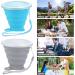 Nanaborn Silicone Collapsible Cups 2Pack - Small Portable Drinking Cup with Lids for Camping & Travel - Reusable & Compact for Outdoor Hiking - 270ml - Blue & Gray - Buy Online on GoSupps.com