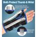 Adjustable Wrist Brace with Thumb Spica Splint for Arthritis, Sprains, Carpal Tunnel - Blue Left Hand Support for Women & Men - Buy Online on GoSupps.com