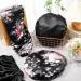 4-Piece Soft Hair Bonnets & Shower Caps Set for Women - Floral Black | Reusable, Adjustable, Waterproof Satin Caps for Silky Hair - Ideal for Sleeping & Bathing - Buy Online on GoSupps.com