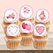 PRECUT Pink Valentines Day Mini Cupcake Toppers Love You Edible Cake Topper Edible Valentine Cake Decorations Proposal Decorations Engagement Cake Decoration Cute Anniversary Cake Toppers (48) - Buy Online on GoSupps.com