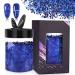 EBANKU Chunky Glitter  100g Holographic Blue Nail Glitter Face Body Eye Hair Festival Ultra Sparkle Glitter  Multi Purpose Laser Flake for Resin Crafts Arts Nails Cosmetics - Hexagons Shape