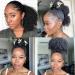 Kinky Curly Ponytail Human Hair Drawstring Ponytail for Black Women 12A Brazilian Virgin Human Hair 4C Curly Ponytail Extension Natural Black 16 Inch 150g 16 Inch Natural Black Kinky Curly Ponytail - Buy Online on GoSupps.com