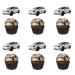 HAKPUOTR Tesla Model Y Cupcake Toppers 24Pcs Electric Car Cupcake Decorations Electric Enthusiast Party Decorations Electric Car Theme Party Decorations