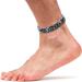 Smarter lifestyle Elegant Titan foot chain for women and men-adjustable bracelet length with size tool for perfect fit magnetic foot chain (Gunmetal Gray) 10.2 Inch (Pack of 1) Gunmetal Grey