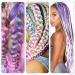 Xumann Hair Extensions for Braiding Mermaid Fake Braids Hair Plait Coloured Synthetic Wig 1pc 4 Tone - Buy Online on GoSupps.com