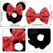4Pcs Mouse Ears Sequin Velvet Hair Scrunchies - Cute Sparkle Bow Hair Accessories for Women and Girls - Buy Online on GoSupps.com