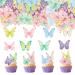 Goldenkock edible butterflies for cake 40 edible tortendeco butterfly colorful butterflies decorative cake dining paper Tortendeko wedding butterfly cake decoration birthday muffin decoration edible 40 pieces of dining papier butterflies -1