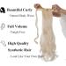 Wrap Around Ponytail Hair Extensions Curly Wavy Pear Wave One Piece Clip In Extensions Hairpiece Long For Women Beauty 20" Inch - Light Blonde - Buy Online on GoSupps.com