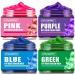 4 Colors Temporary Hair Color for Halloween Kids Women Men, Green Pink Blue Purple Hair Dye, Instant Hair Color Wax DIY Hairstyle Washable Hair Dye Cream Natural Temporary Hair Color Wax Party Cosplay