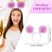 Pom Pom Headband Fun Festive Headwear Foil Strips Tinsel Fashion Hair Hoop Fluffy Ball Headband Fancy Dress Cosplay Hair Jewelry Accessories for Women Girls Party Birthday Halloween Christmas (Pink) - Buy Online on GoSupps.com