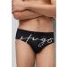 HUGO Men's Laguna Swim Shorts - Black Jersey with Handwritten Logo | International Shipping Available - Buy Online on GoSupps.com