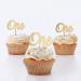 24pcs Birthday Cupcake Toppers First Birthday Cake Toppers Gold Glitter Cake Decorating Toppers Number One Cupcake Topper Decorations for Birthday Cake Gold Cupcake Toppers