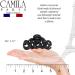 Camila Paris CP3026 French Hair Clip 3.25 inch Black Cellulose Claw Clip - Durable Fashion Accessory with Strong Hold, No Slip Grip - Made in France - Buy Online on GoSupps.com